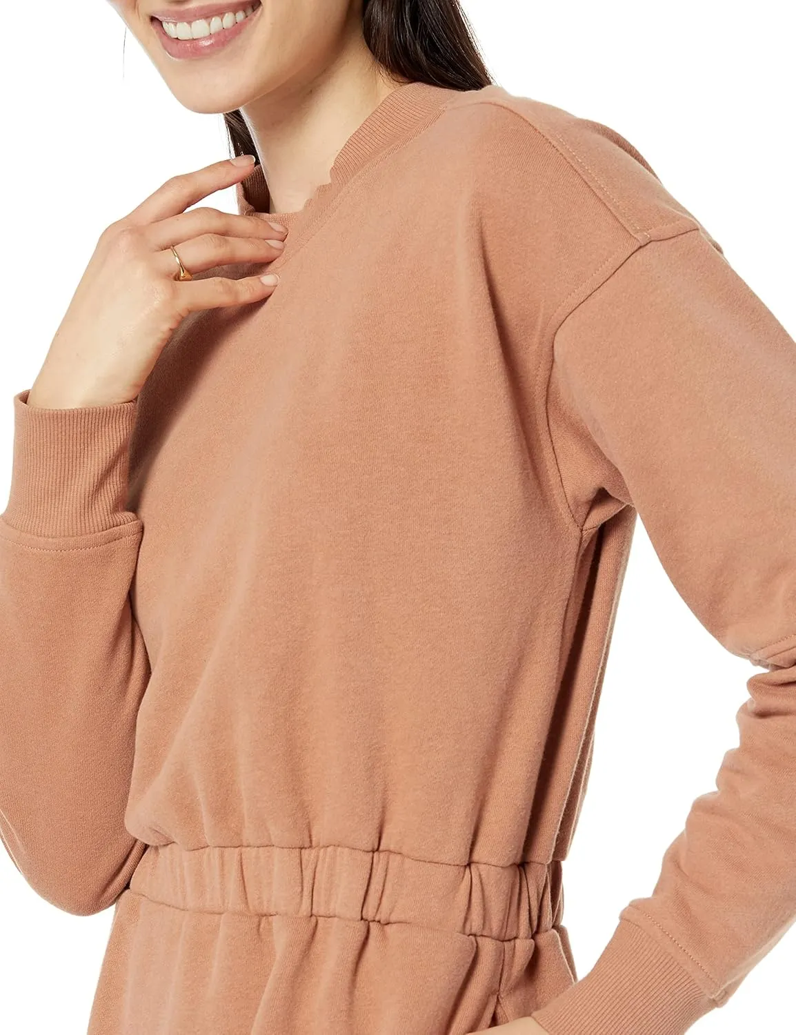 Amazon Essentials Women's Waisted Sweatshirt Dress (Available in Plus Size)