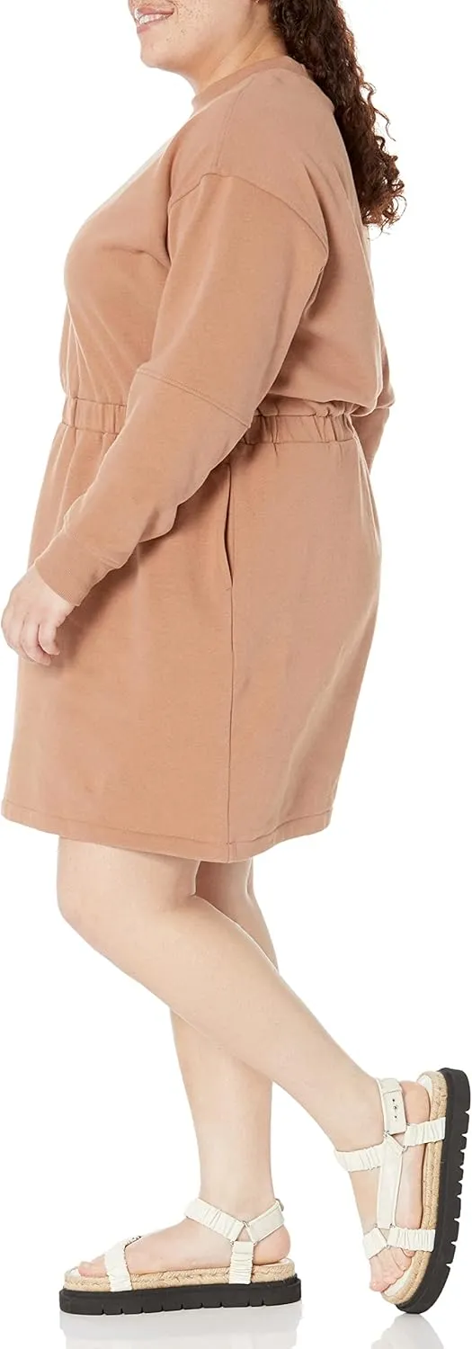 Amazon Essentials Women's Waisted Sweatshirt Dress (Available in Plus Size)