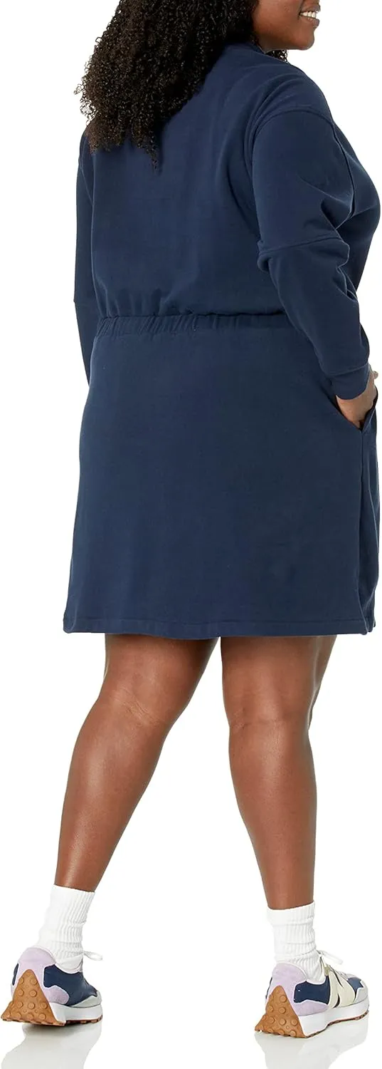 Amazon Essentials Women's Waisted Sweatshirt Dress (Available in Plus Size)