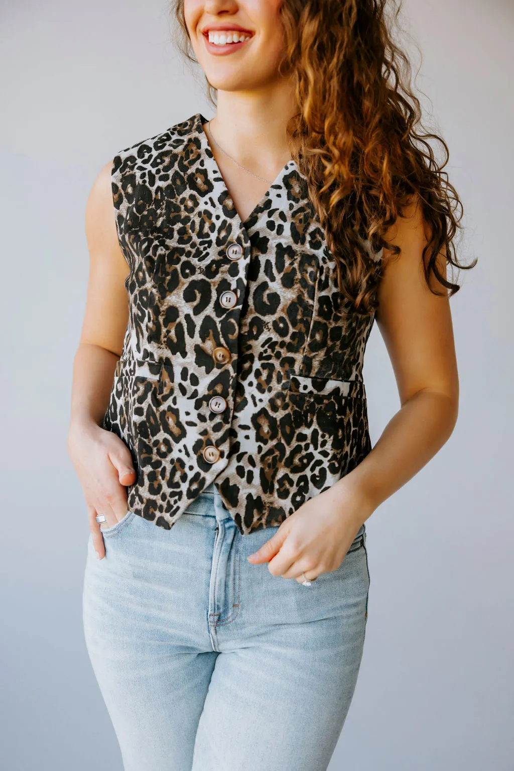 Amora Leopard Print Vest