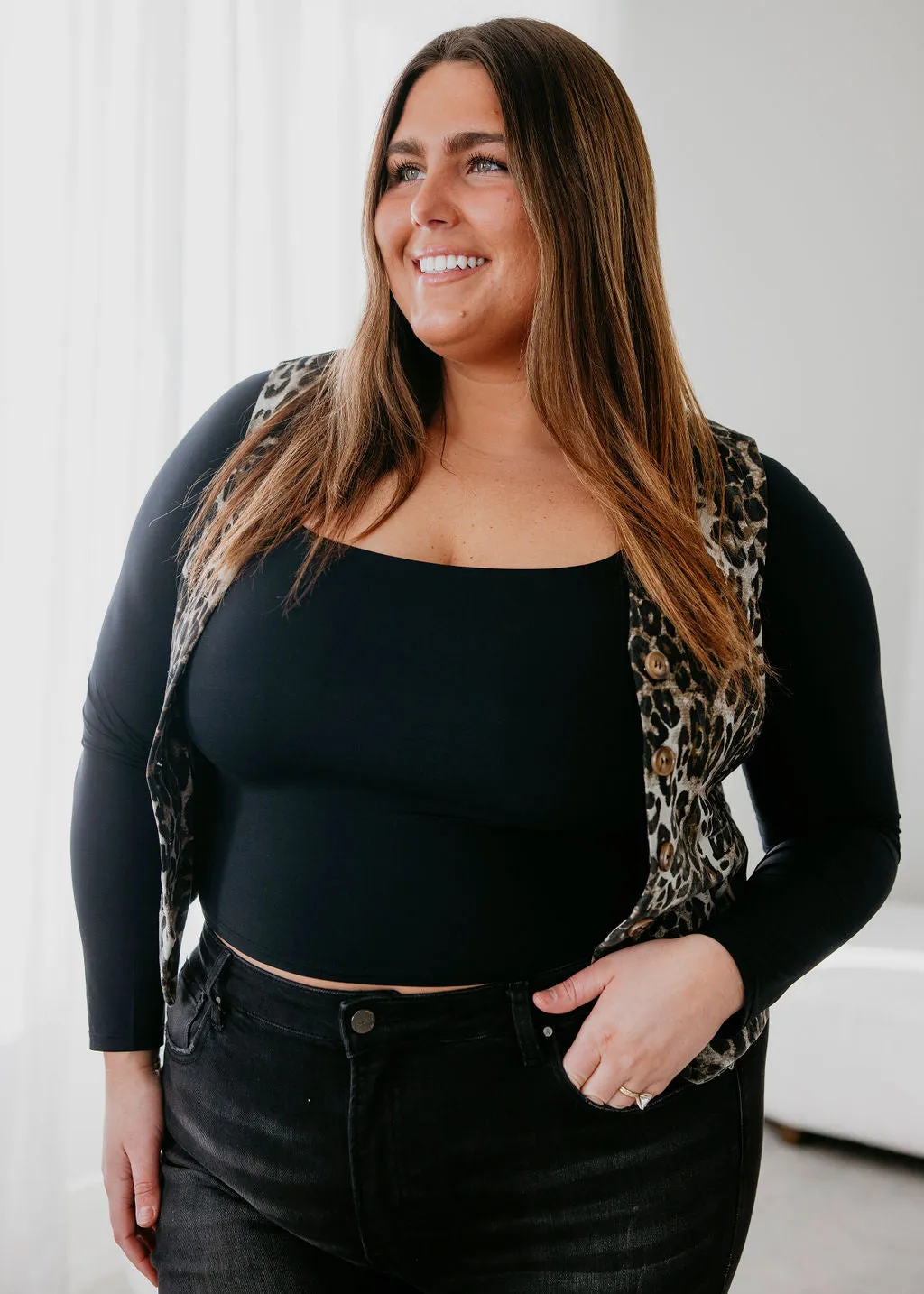 Amora Leopard Print Vest