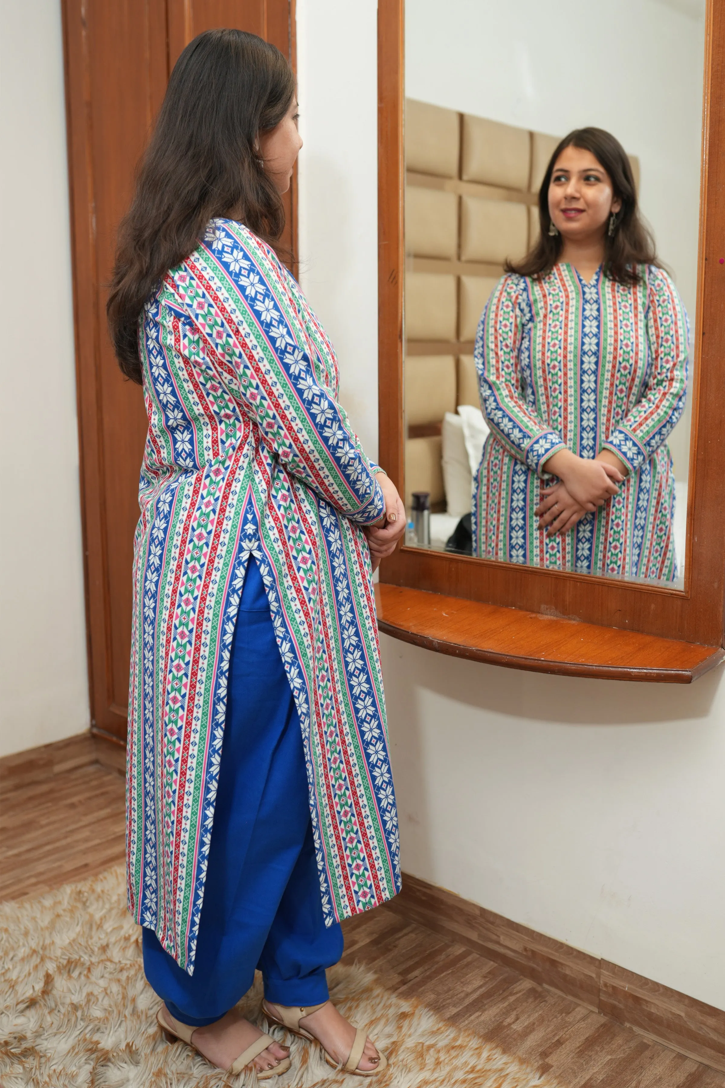 Arctic Echoes Woollen Afghani Suit