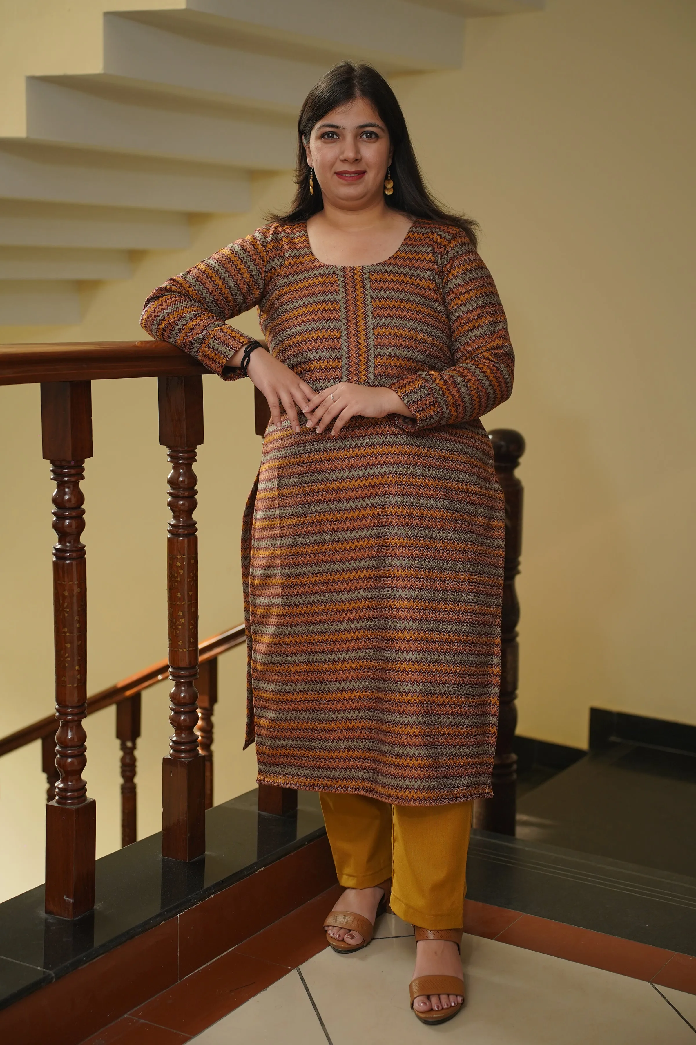 Autumn Spice Woollen Kurta Set