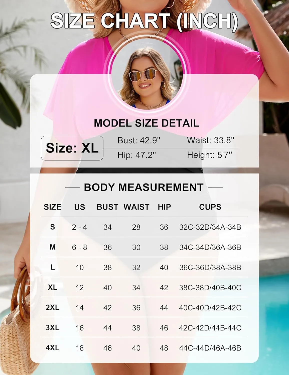 Blooming Jelly Women's Plus Size Swimsuit One Piece Bathing Suit Tummy Control Mesh V Neck Maternity Swimwear