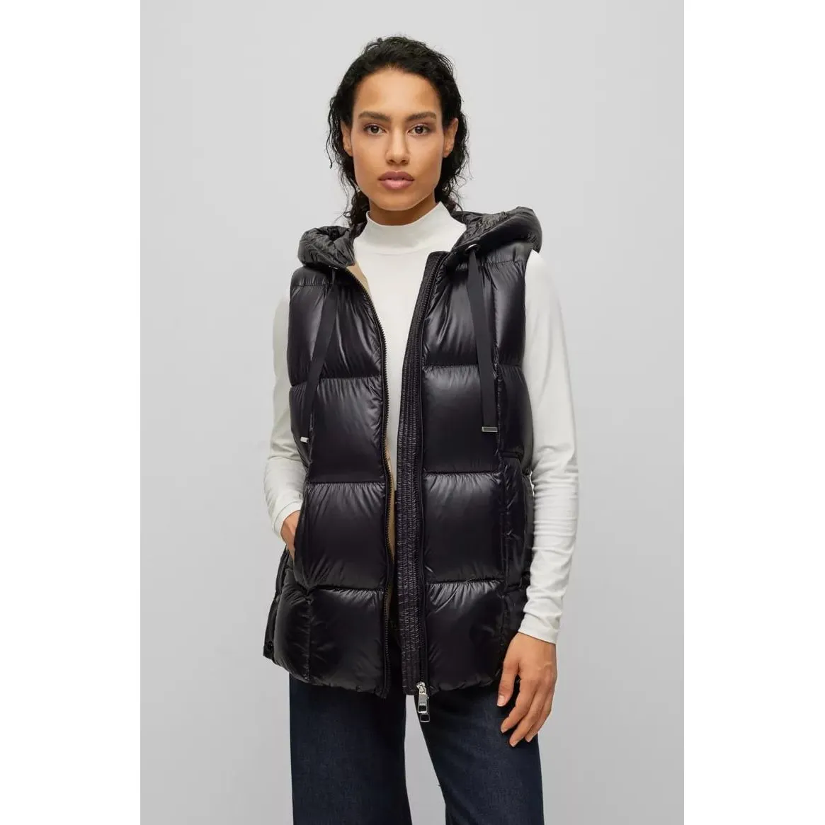 BOSS WATER-REPELLENT GILET IN A RELAXED FIT
