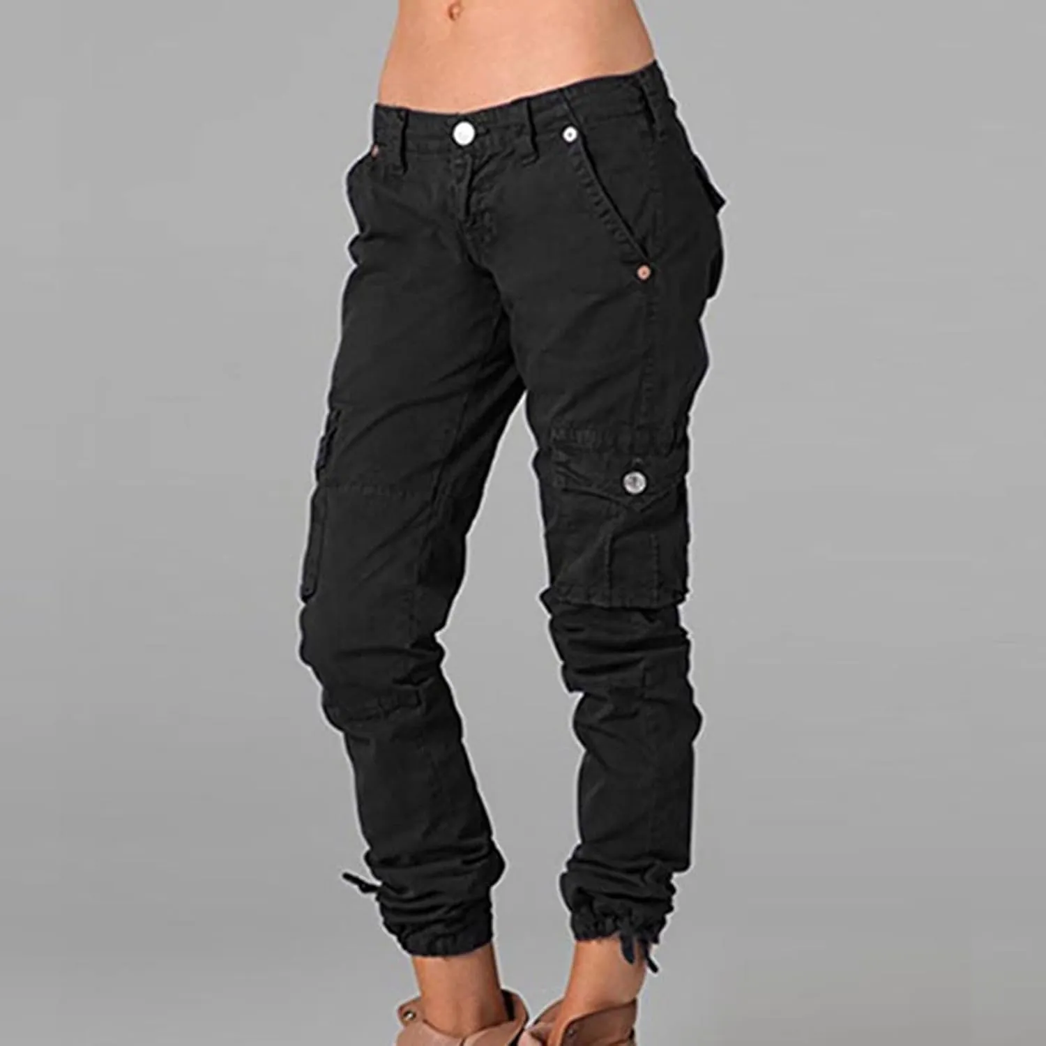 Cargo Pants for Women Mid Rise Pockets Baggy Trousers Loose Lightweight Hiking Pants Y2K Fashion Boyfriend Streetwear Pants