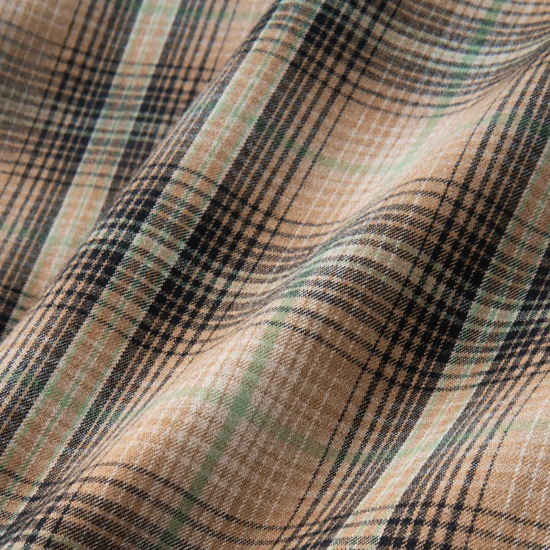 College Days II Short Sleeve Flannel - Brown Black