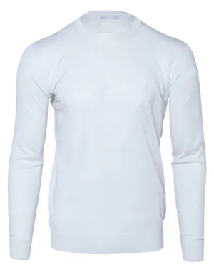 Cream Cashmere Blend Crewneck Sweater