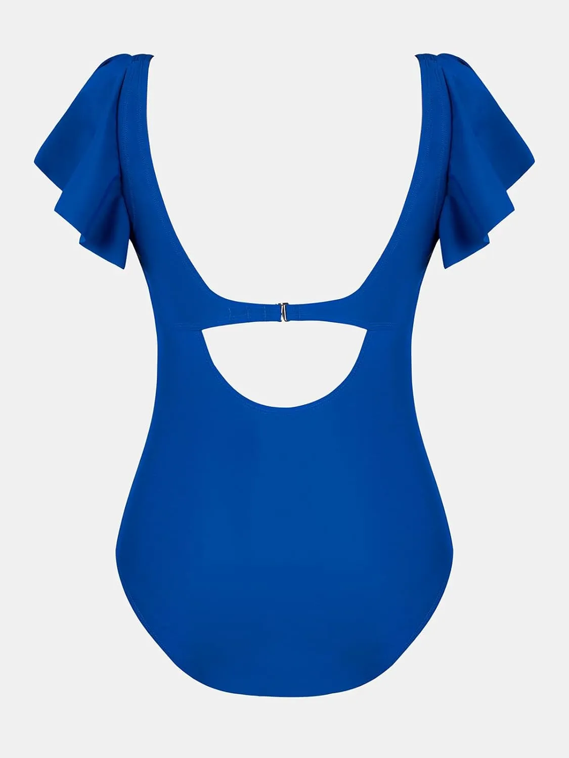 CUPSHE Women's One Piece Swimsuit Tummy Control Bathing Suit V Neck Ruffled Wrap Ruched Cutout Back Hook (Available in Plus)