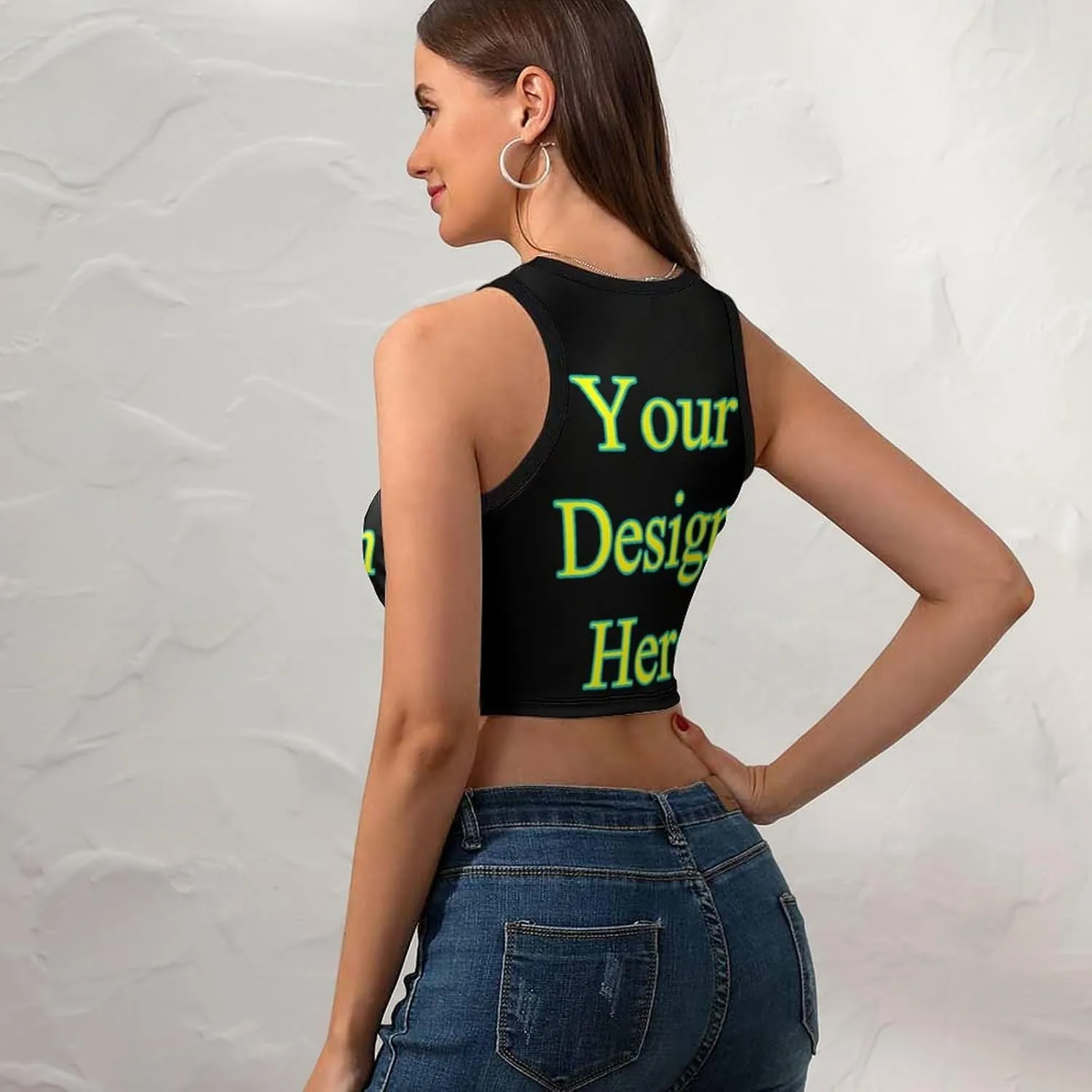 Custom Tank Top Bra Custom Yoga Vest for Women, Women's Workout Crop Top, Personalized Women Sport Bra Tight Tops