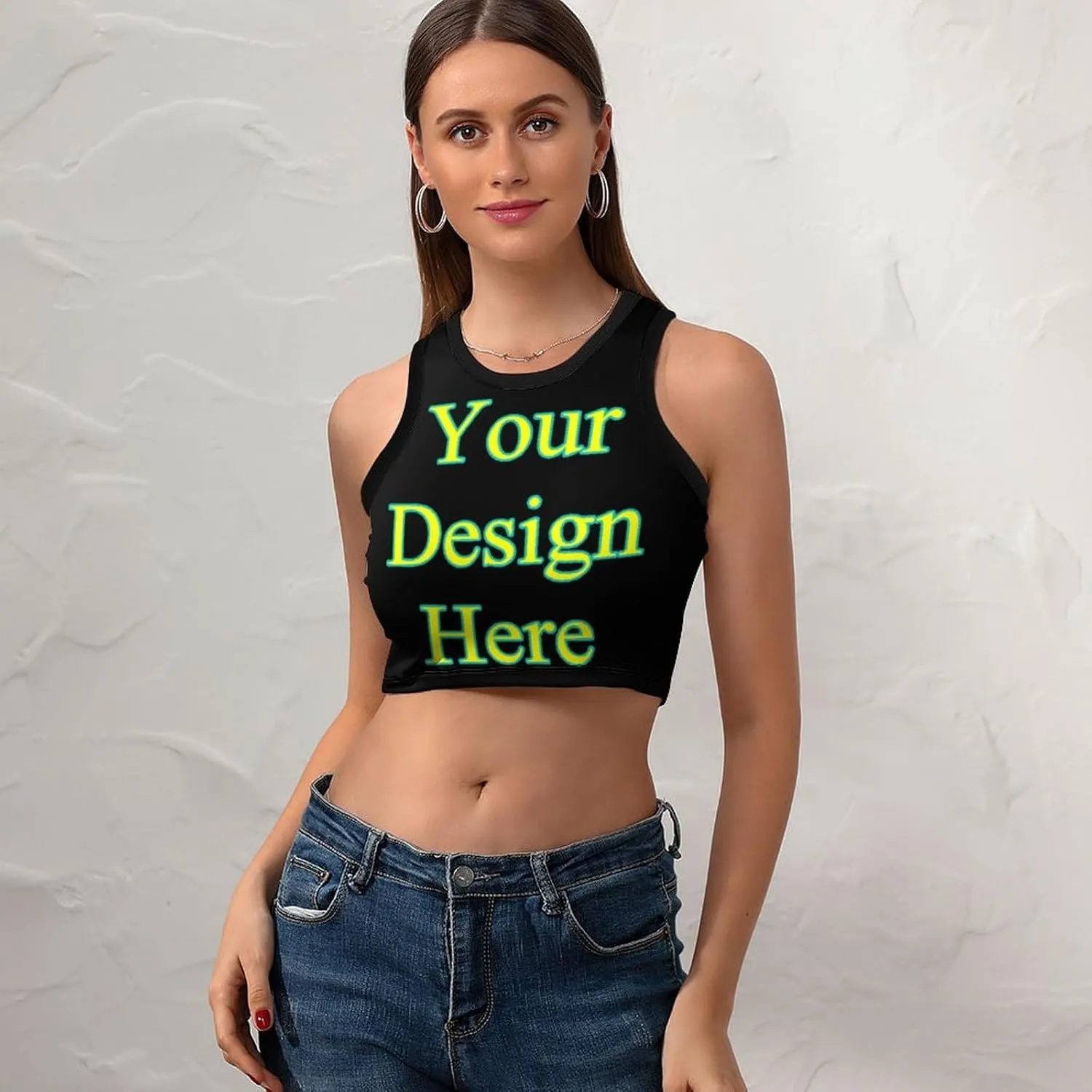 Custom Tank Top Bra Custom Yoga Vest for Women, Women's Workout Crop Top, Personalized Women Sport Bra Tight Tops