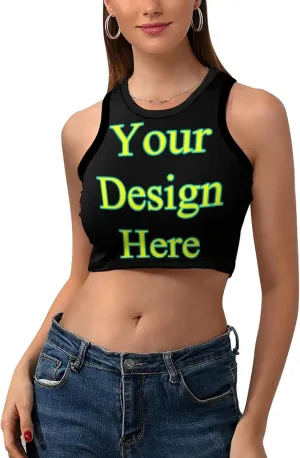 Custom Tank Top Bra Custom Yoga Vest for Women, Women's Workout Crop Top, Personalized Women Sport Bra Tight Tops