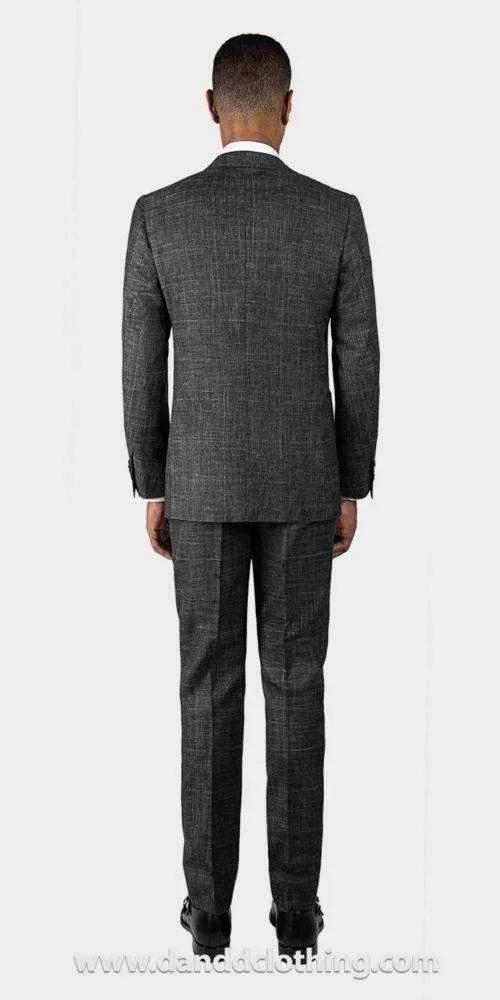 Dark Gray Plaid Suit