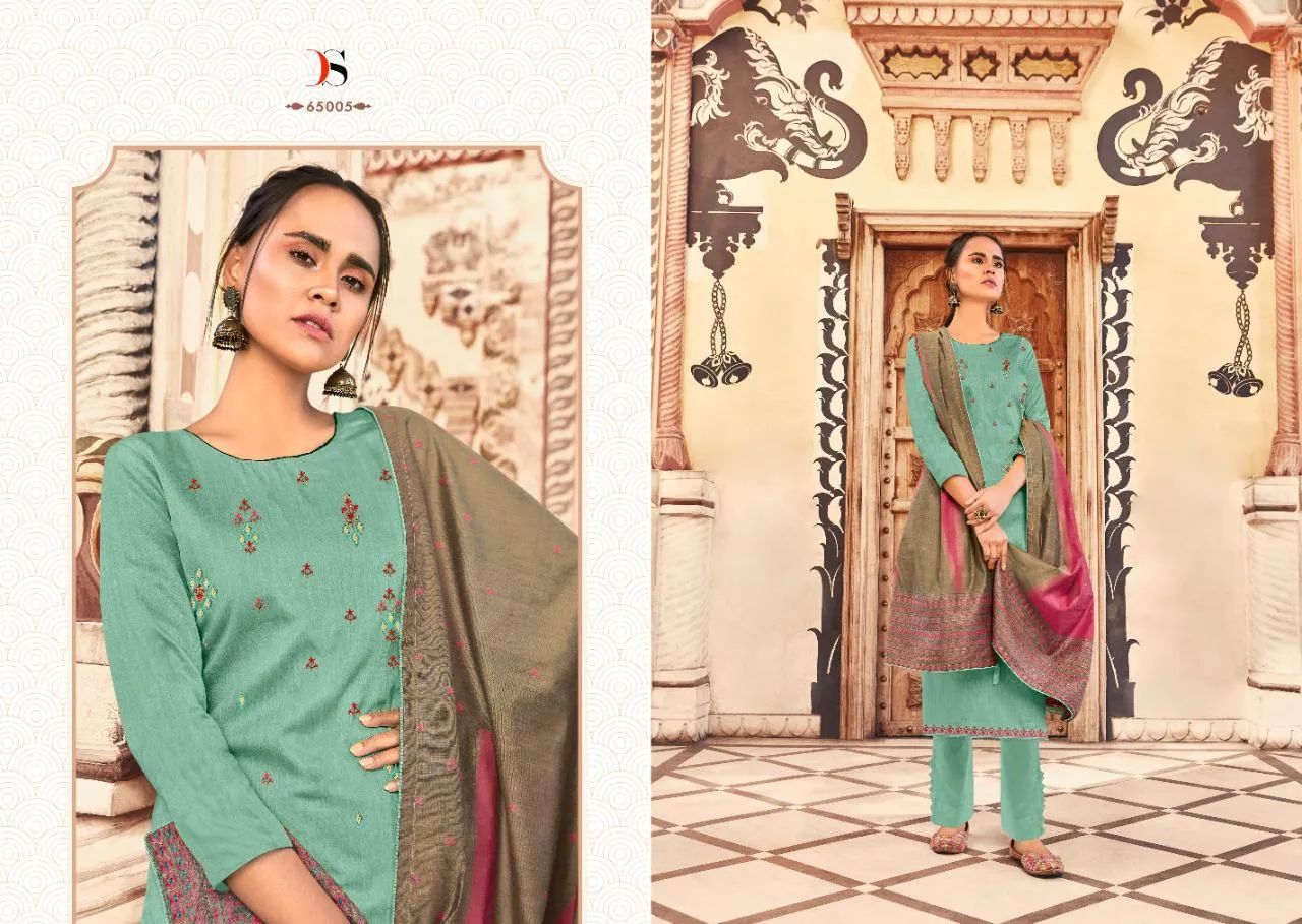DEEPSY SUITS BRINGS ABSTRACT JAM COTTON PRINTED DRESS MATERIAL
