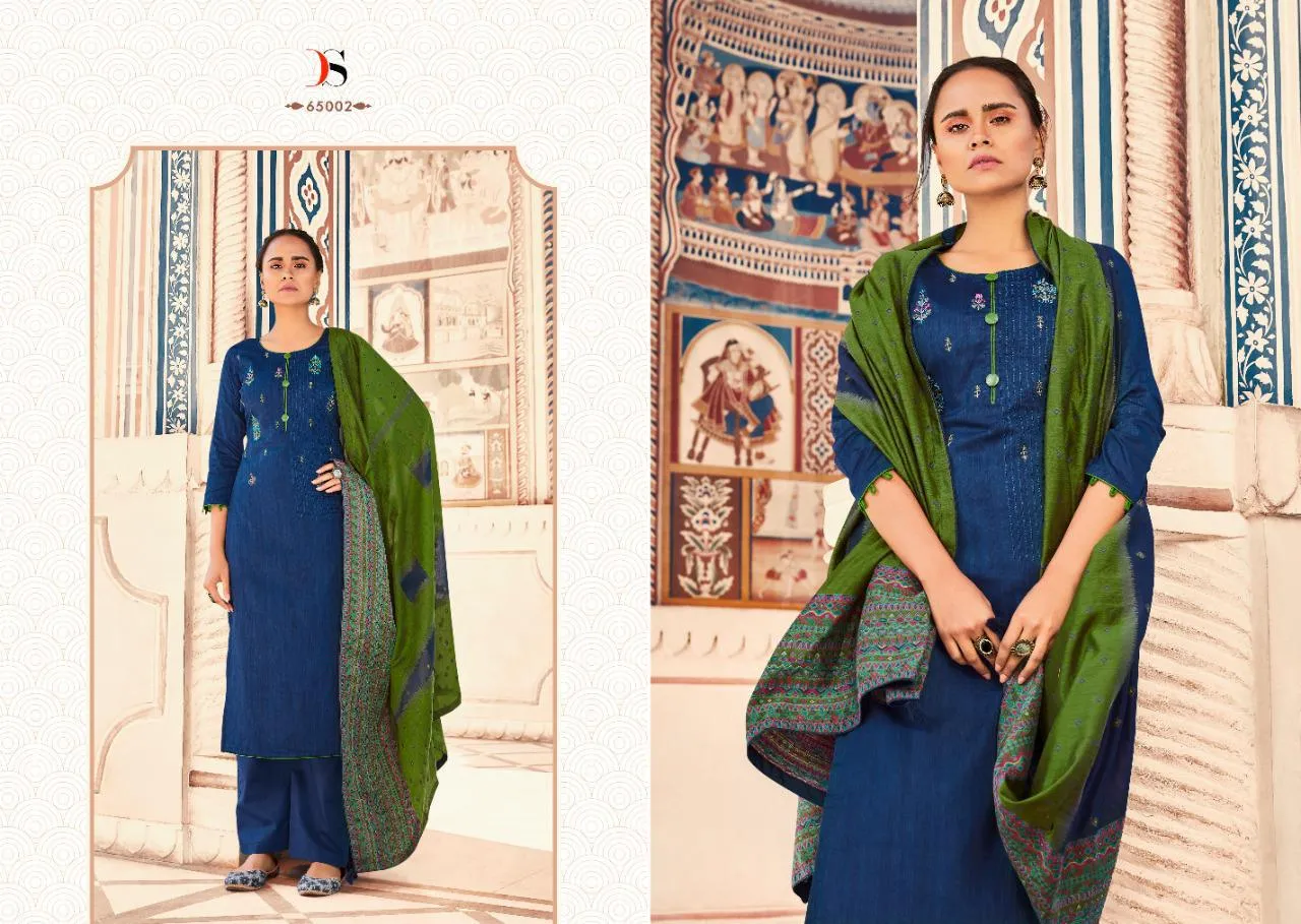 DEEPSY SUITS BRINGS ABSTRACT JAM COTTON PRINTED DRESS MATERIAL