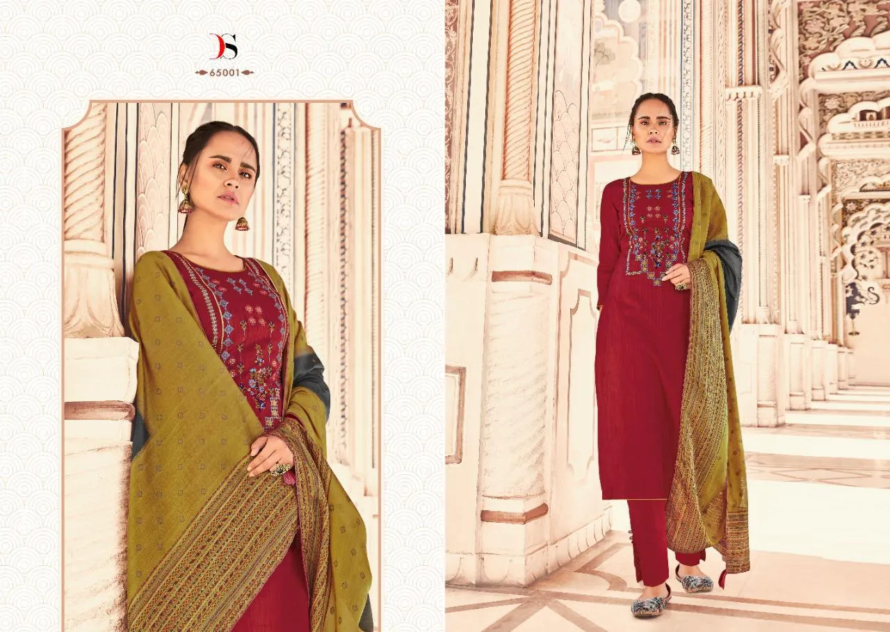 DEEPSY SUITS BRINGS ABSTRACT JAM COTTON PRINTED DRESS MATERIAL