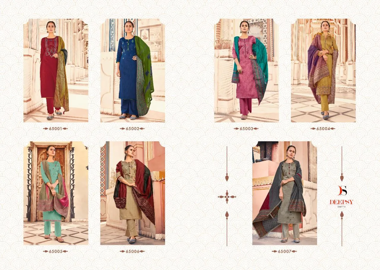 DEEPSY SUITS BRINGS ABSTRACT JAM COTTON PRINTED DRESS MATERIAL