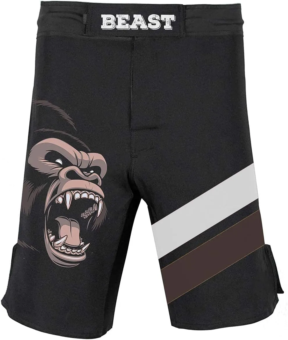 DEHAHA Men's Bat Gorilla Series Wrestling Training Rash Guard Shorts Spat No Gi Set