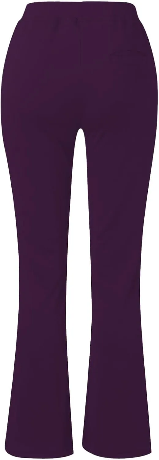 Dress Pants Women Business Casual Work Pants Solid High Waist Stretchy Trousers Bootcut Office Pull On Slacks with Pockets