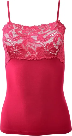 EGI  Luxury Modal Women's Lace-Trimmed Camisole. Proudly Made in Italy.
