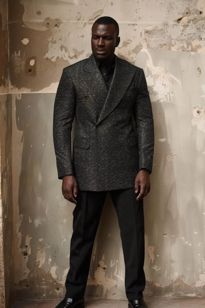 Ethan Royal GentlemanBlack Men Suits Slim Fit Blazer Classic suits