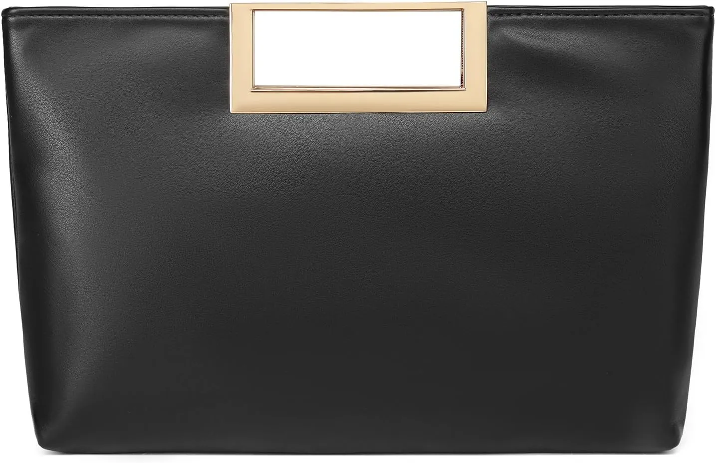 Fashion Top-Handle Bag for Women Trendy Crossbody Clutch Purse PU Leather Classic Handbag with Metal Chain