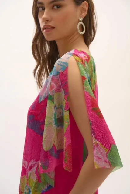 Floral Print Poncho Top