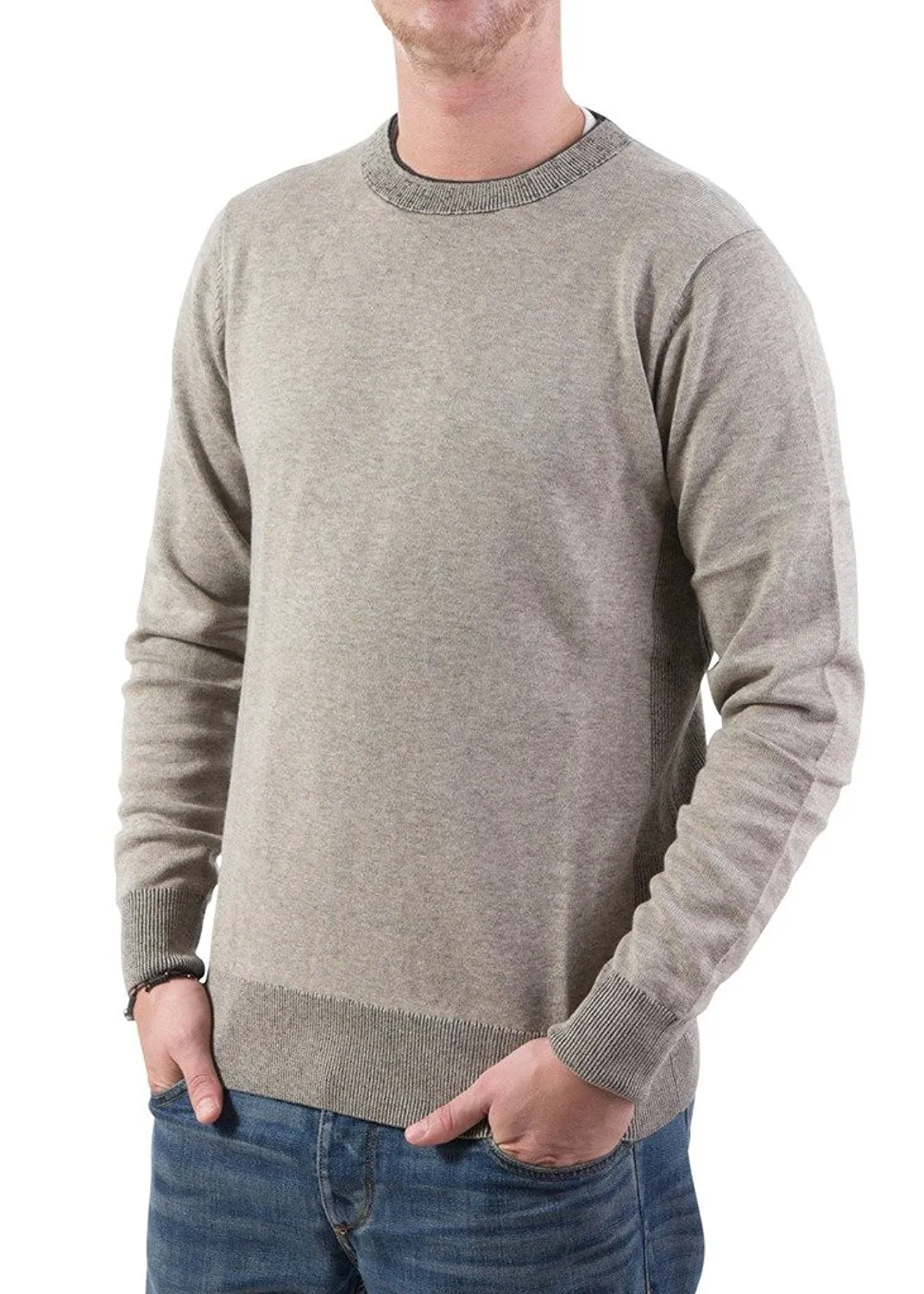 F/X Fusion Trend Men's Luxury Fitted Ribbed Crew Neck Sweater - Available in Colors - CLEARANCE - FINAL SALE