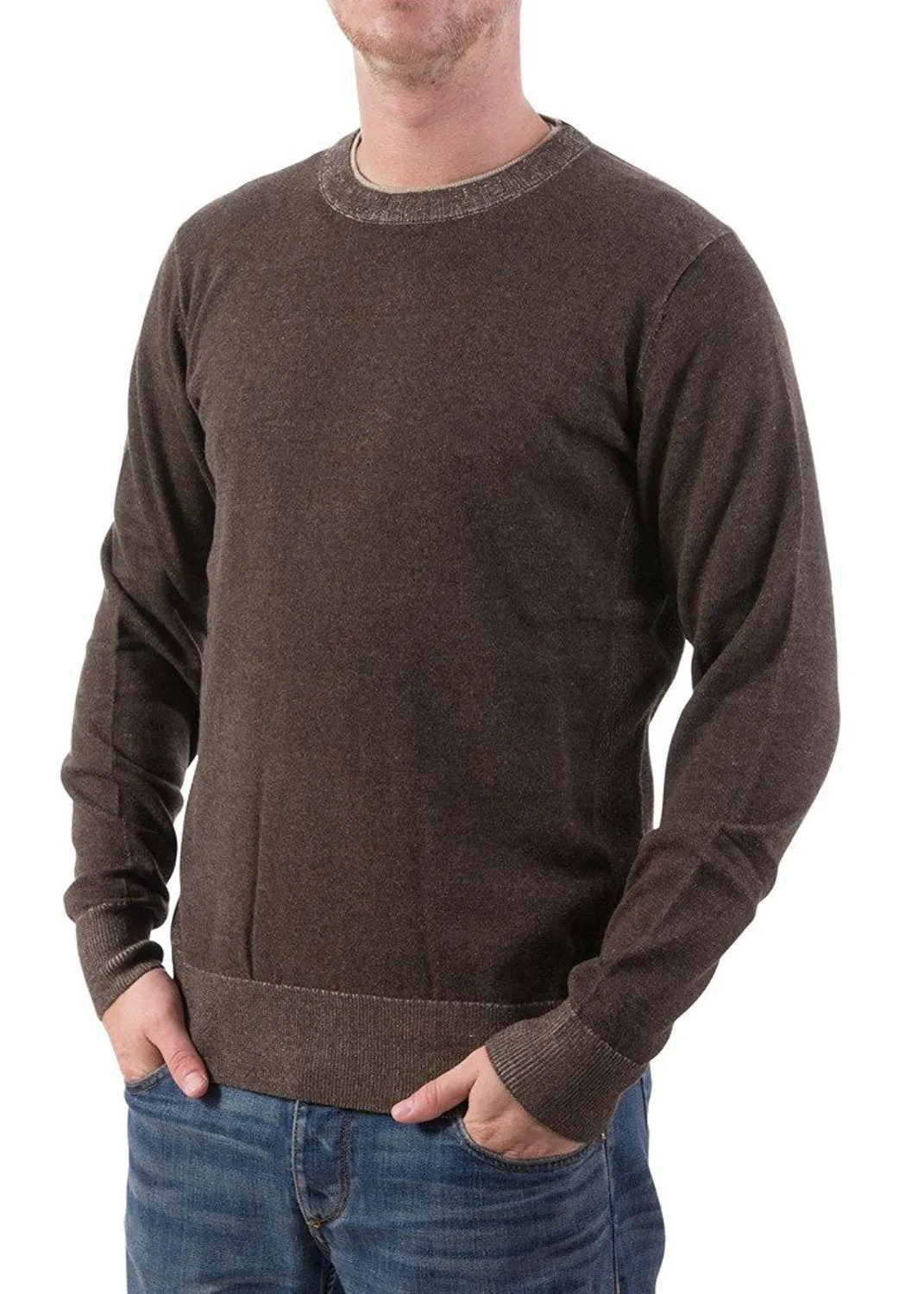 F/X Fusion Trend Men's Luxury Fitted Ribbed Crew Neck Sweater - Available in Colors - CLEARANCE - FINAL SALE
