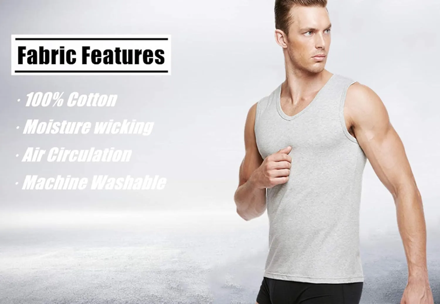 Galaxy by Harvic Single and 3-Pack Mens Heavy-Weight Ribbed Tank Tops