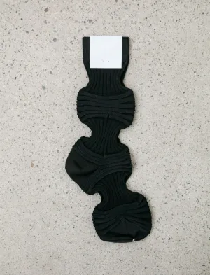 Garter Rib Socks Black