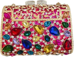 Glitter Crystals Women's Prom Evening Party Wedding Clutch Bag Clutch Purse Handbag Bridal Bag