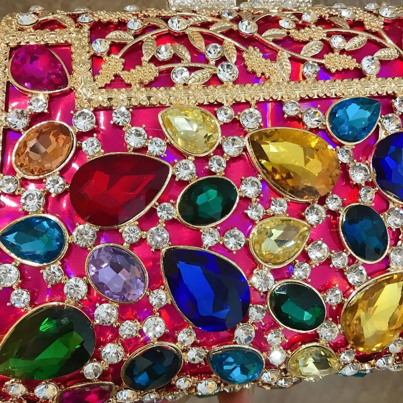 Glitter Crystals Women's Prom Evening Party Wedding Clutch Bag Clutch Purse Handbag Bridal Bag
