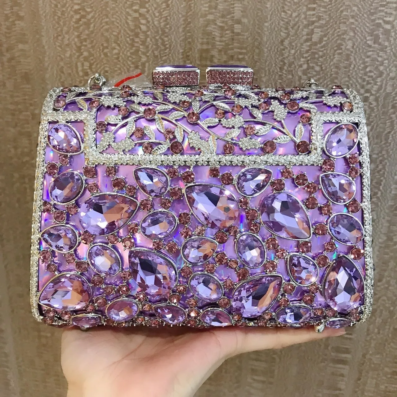 Glitter Crystals Women's Prom Evening Party Wedding Clutch Bag Clutch Purse Handbag Bridal Bag