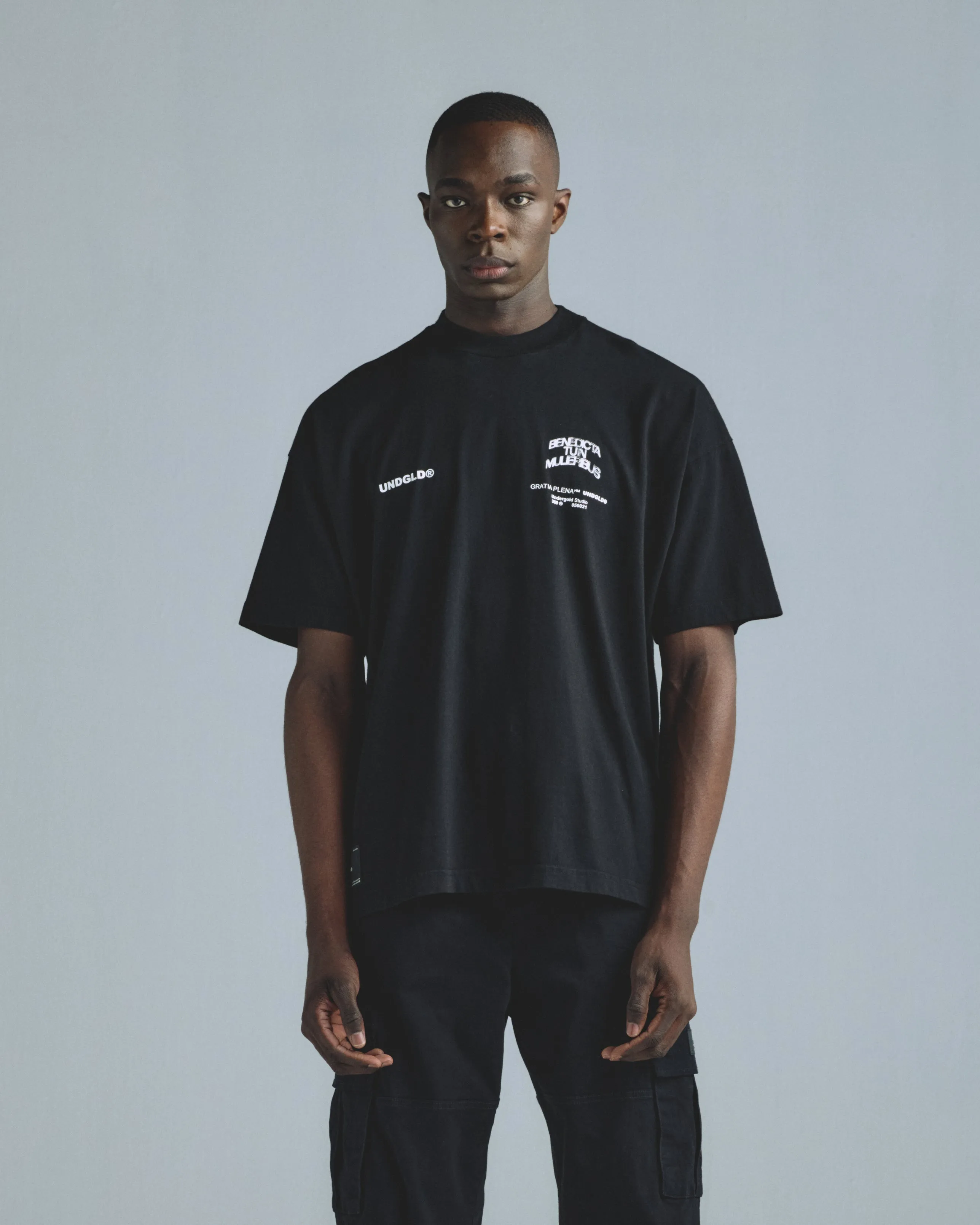 Gratia Plena Benedicta Tshirt Black