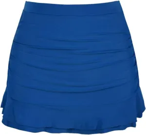 Hilor Women's Shirred Ruffle Swim Skirt Tummy Control Skirted Bikini Bottoms High Waisted Swim Bottom