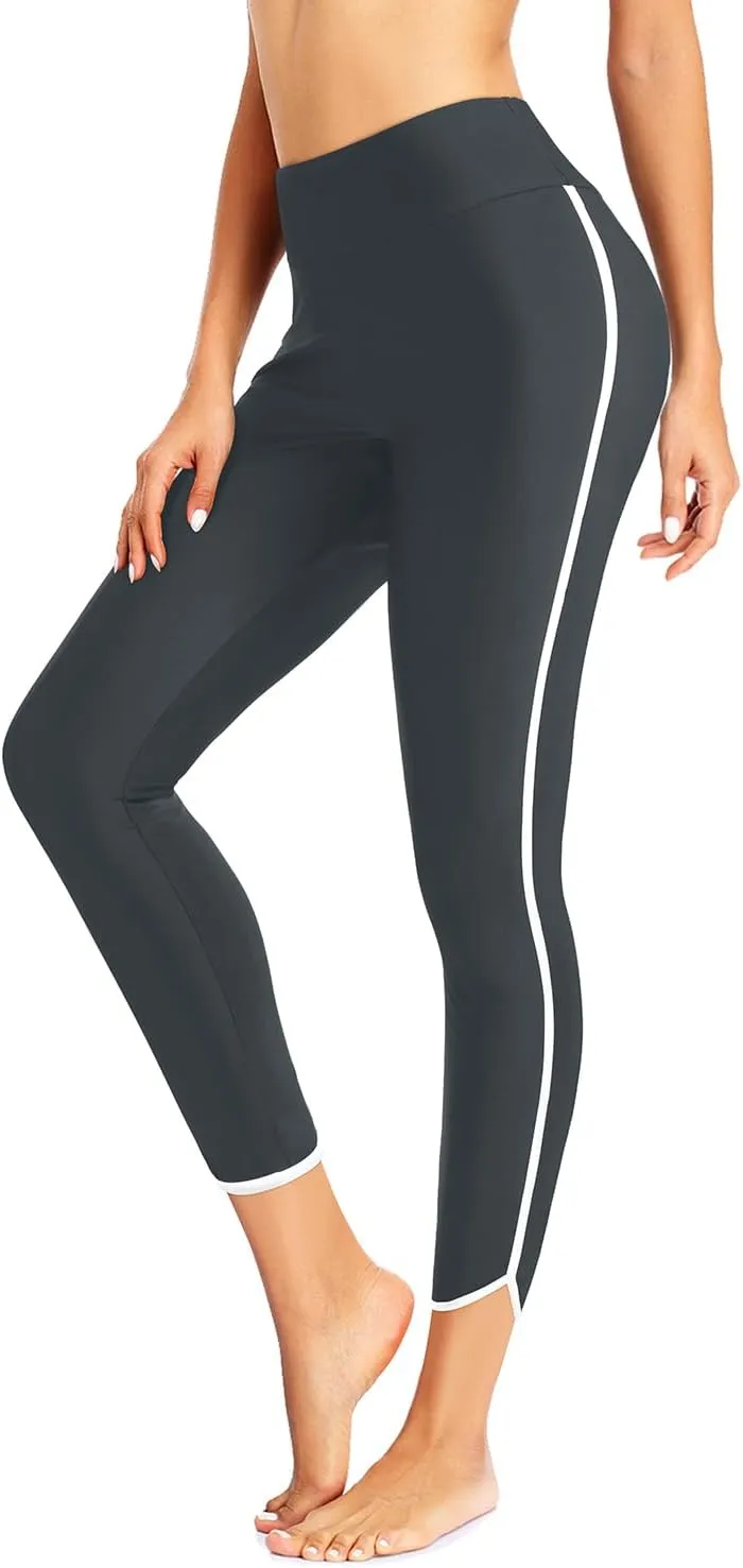 Holipick High Waisted Swim Pants for Women - Swimming Leggings Swimsuit UPF 50  Rash Guard
