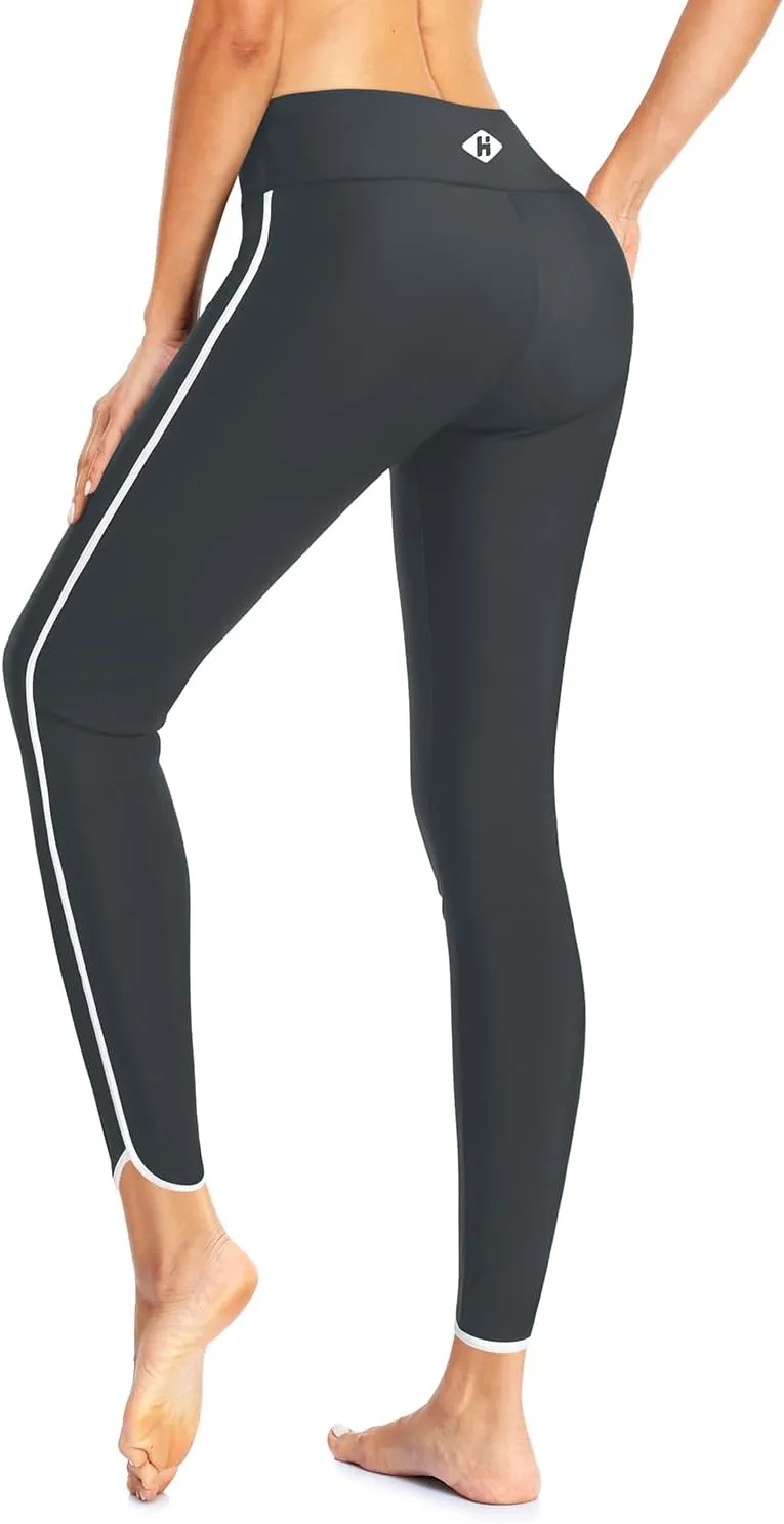 Holipick High Waisted Swim Pants for Women - Swimming Leggings Swimsuit UPF 50  Rash Guard