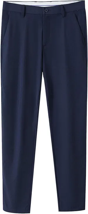 JEShifangjiusu Men'S Slim-Fit Wrinkle-Resistant Flat-Front Chino Pant Stretch Dress Pants Skinny Suit Pants With Pockets