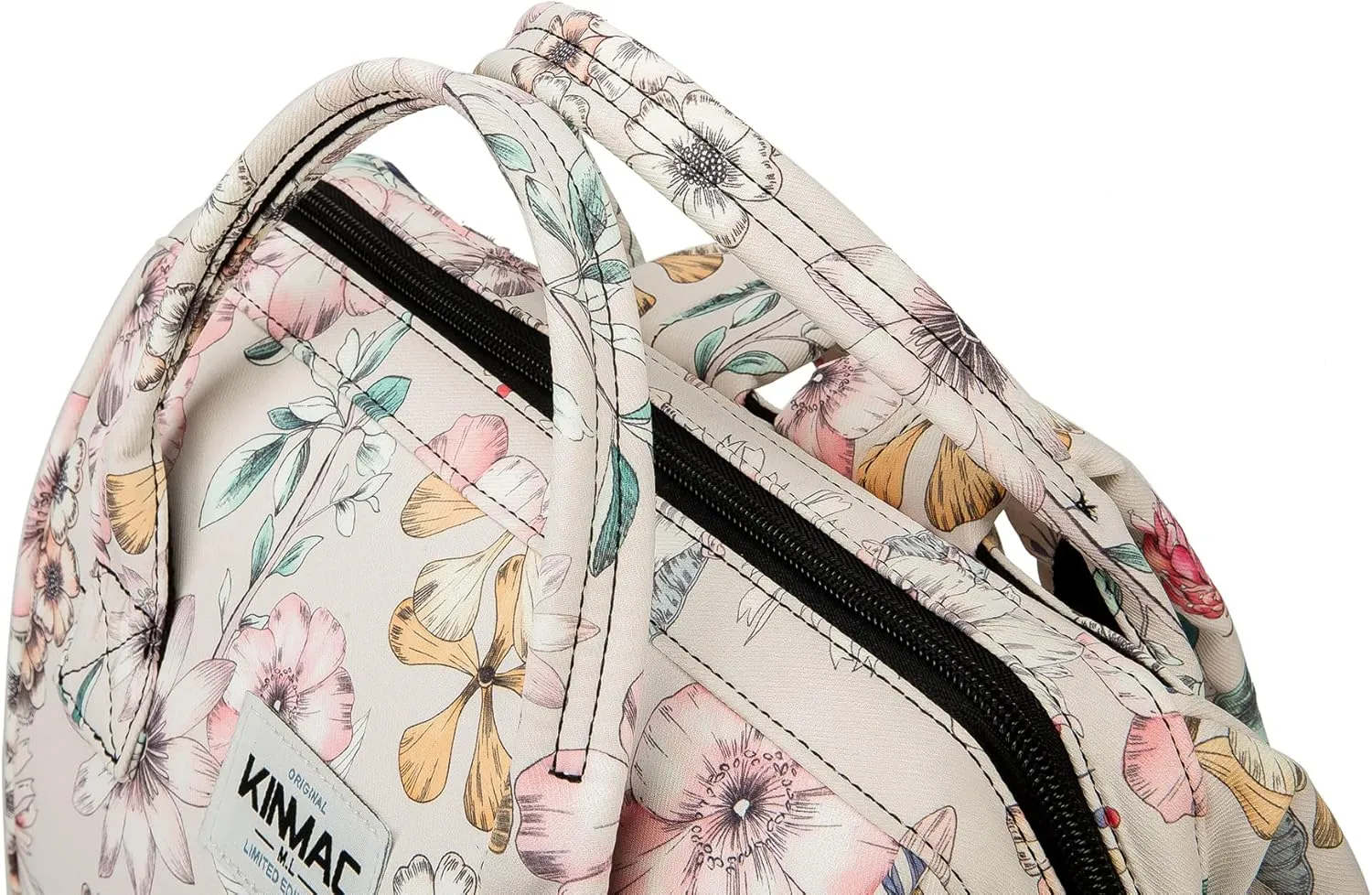 Kinmac Wide Open Style Laptop Backpack for Laptop Up to 15.6 Inch Men Women Travel Outdoor Backpack (Floral)