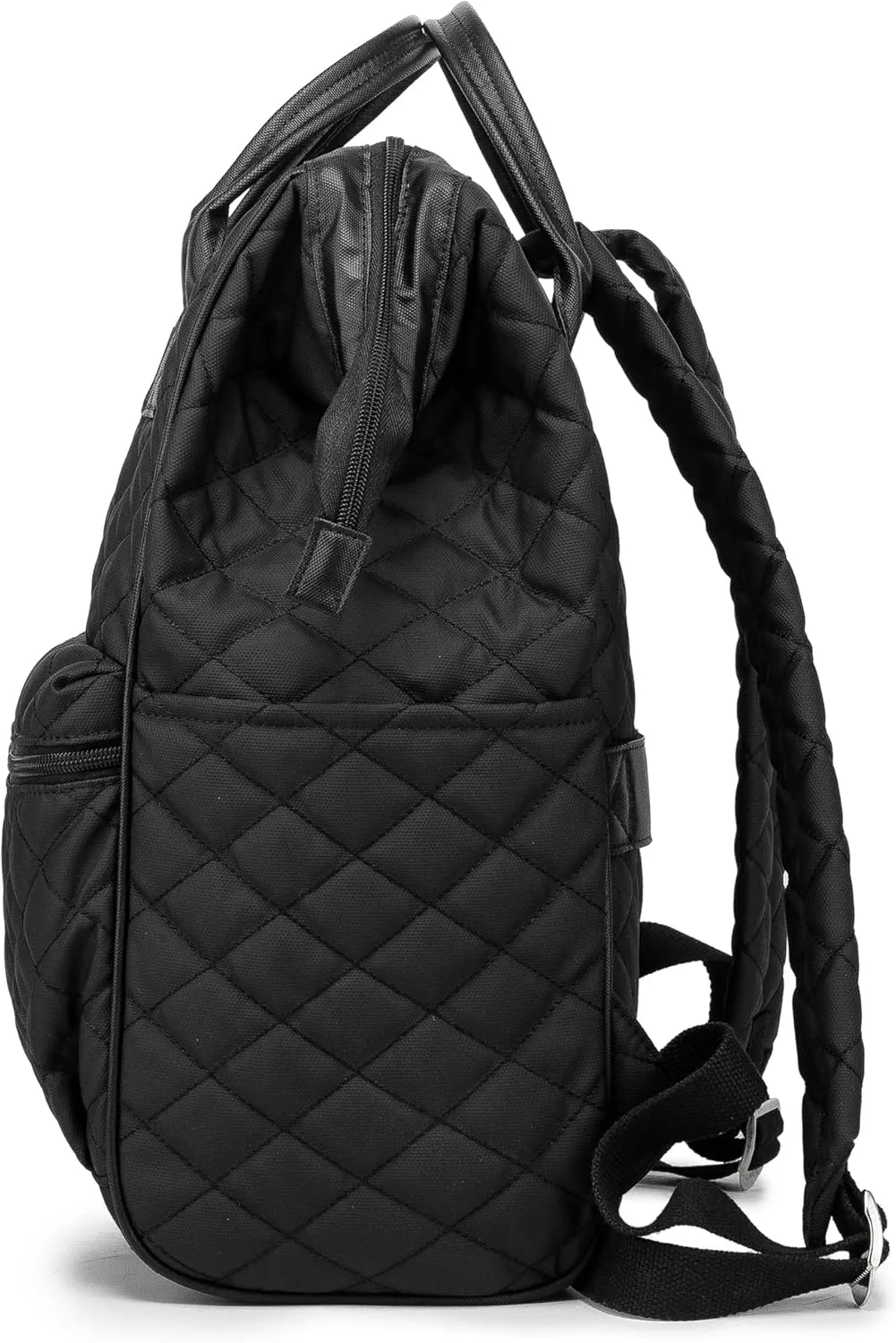 Kinmac Wide Open Style Laptop Backpack Travel Outdoor Backpack For Laptop Up to 15.6 Inch (Black Embroidery)
