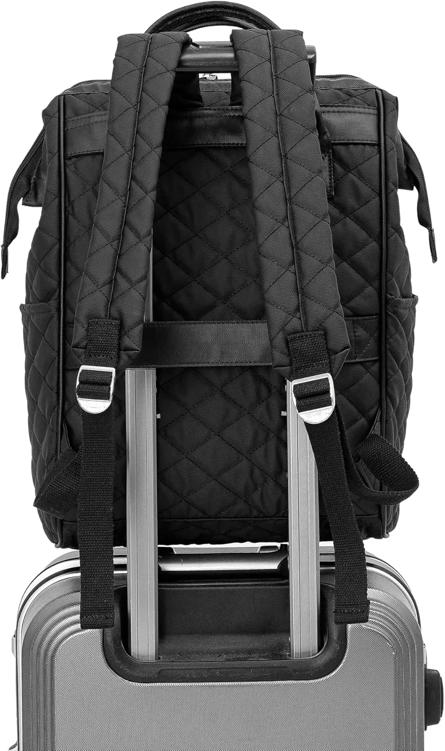 Kinmac Wide Open Style Laptop Backpack Travel Outdoor Backpack For Laptop Up to 15.6 Inch (Black Embroidery)