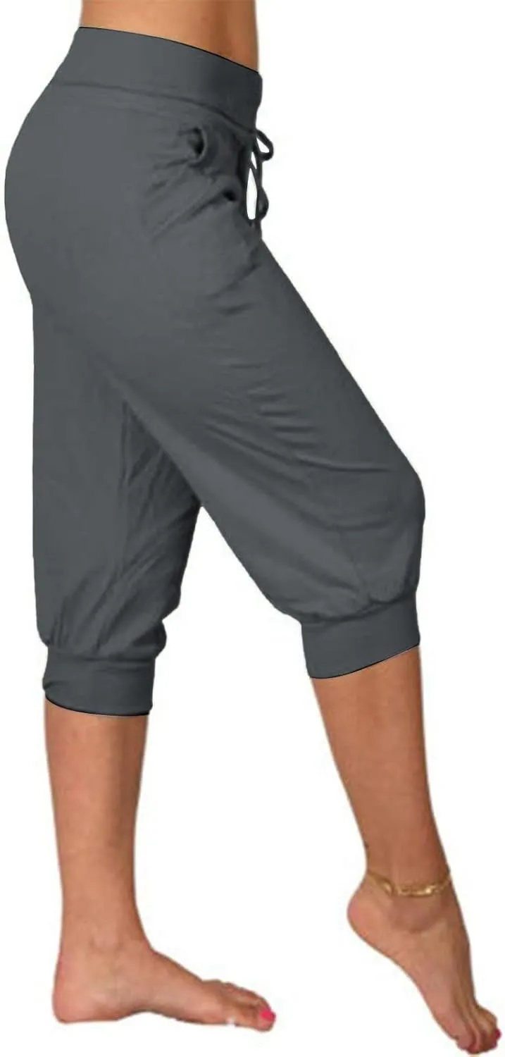 LCMTWX Capri Leggings for Women Elastic Pants for Women Fashion Casual Fashion Shorts Trousers Solid Ppants Yoga Workout