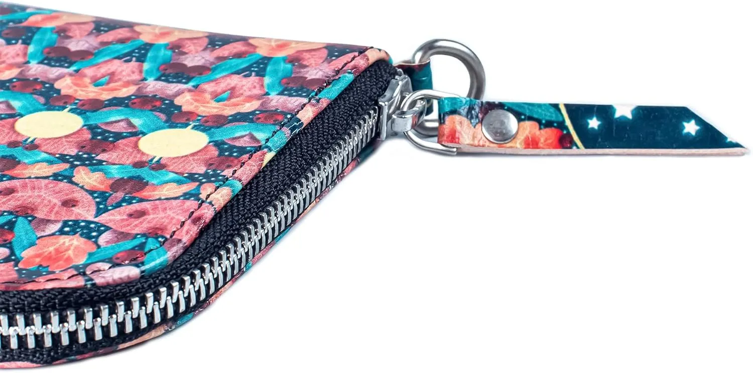 Leather Clutch Purse For Women,Slim Wristlet Handbag Zipper Closure,All Occasion Casual Party Clutch Multicompartment