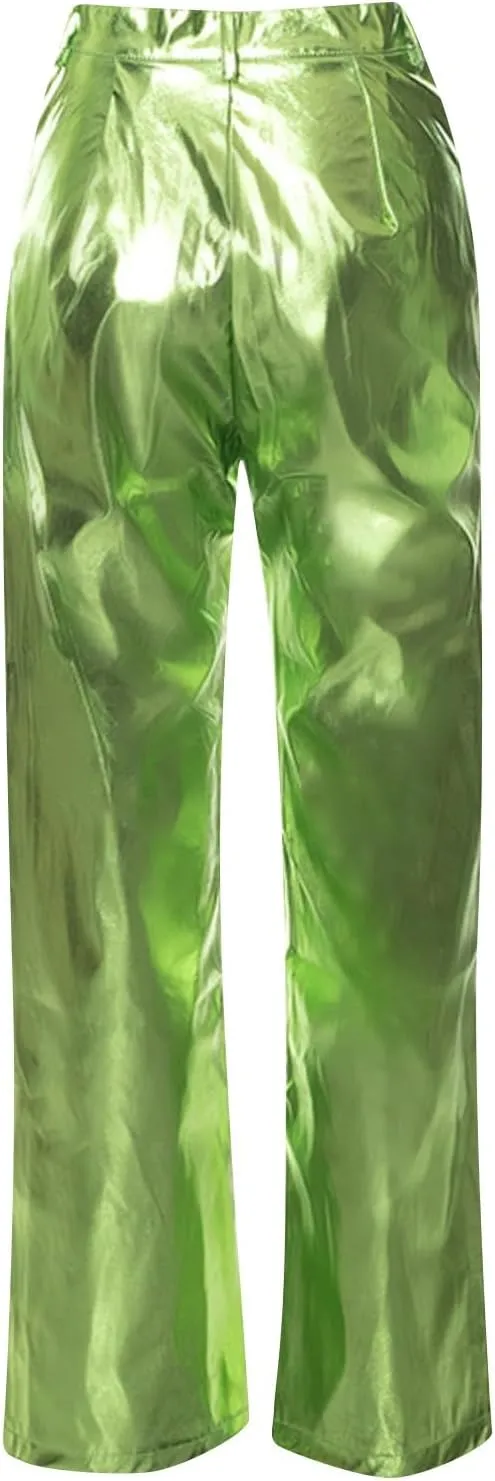 Leather Pants Women Oversized Wide Leg High Rise Stacked Faux Leather Pants Styling Skinny Petite Leather Joggers