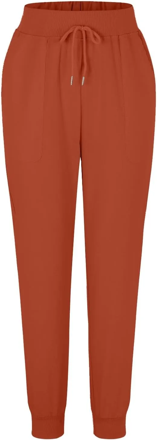 Linen Pants for Women Casual 2024 Summer Drawstring Elastic High Waist Palazzo Pants Straight Wide Leg Lounge