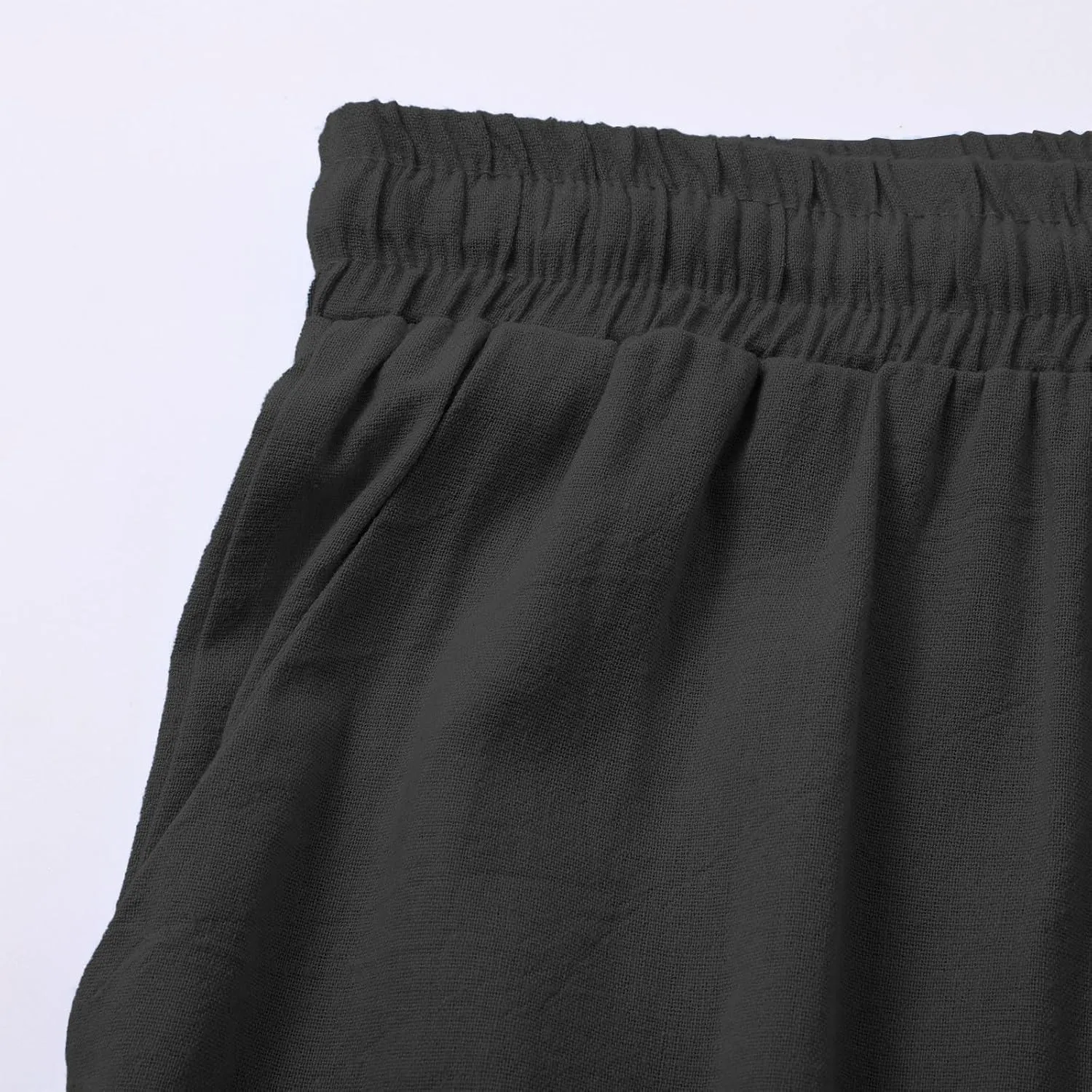 Linen Pants for Womens Summer Pants for Women 2025 Cotton & Linen Drawstring Trousers with Pockets for Travel Work