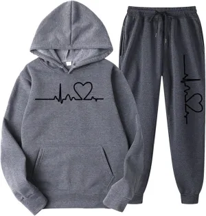Lounge Sets for Women Two Piece Outfits Sweatsuits Graphic Hoodies Sweatpants 2 Piece Tracksuit Set 2024 Fall Trendy