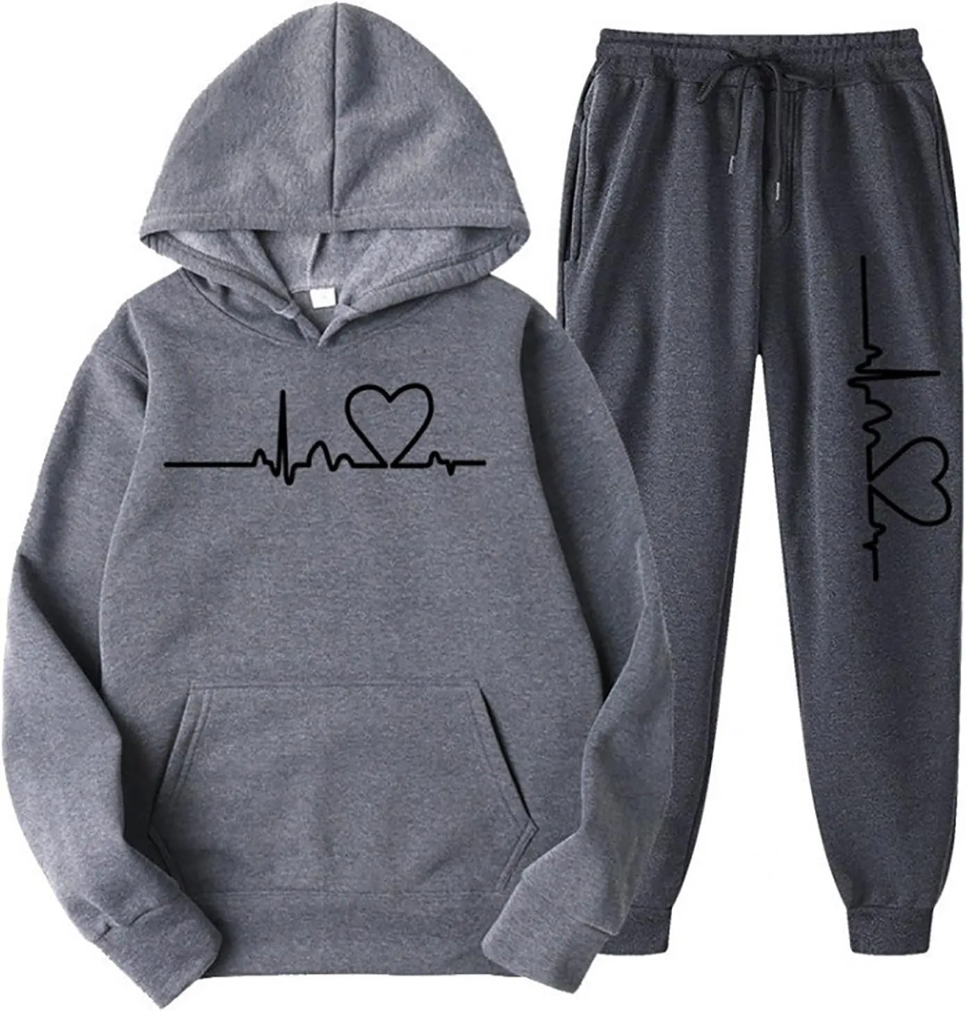 Lounge Sets for Women Two Piece Outfits Sweatsuits Graphic Hoodies Sweatpants 2 Piece Tracksuit Set 2024 Fall Trendy