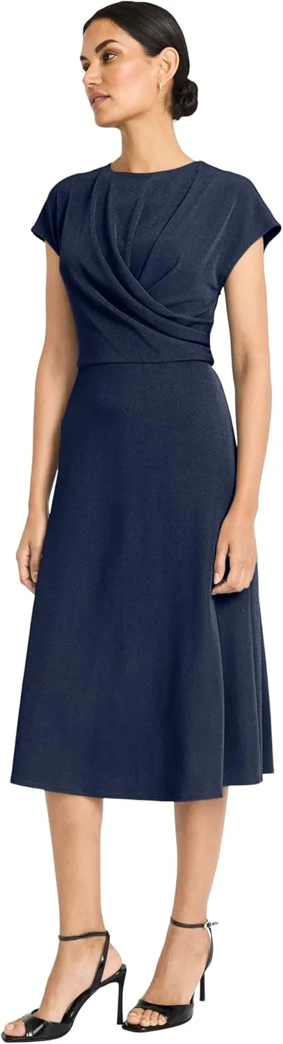 Maggy London Women's Draped Bodice Maxi Dress